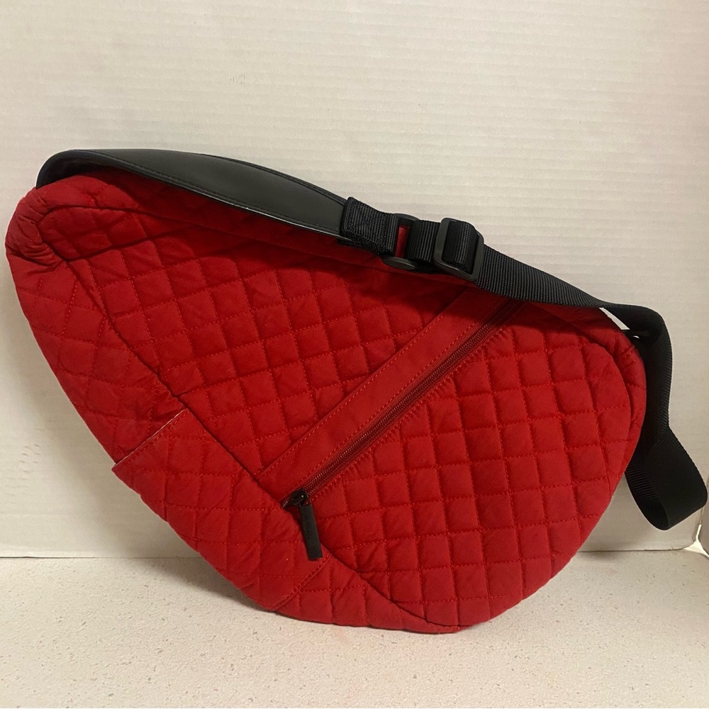 LL Bean Ameribag -Quilted Red Sling Crossbody Bag